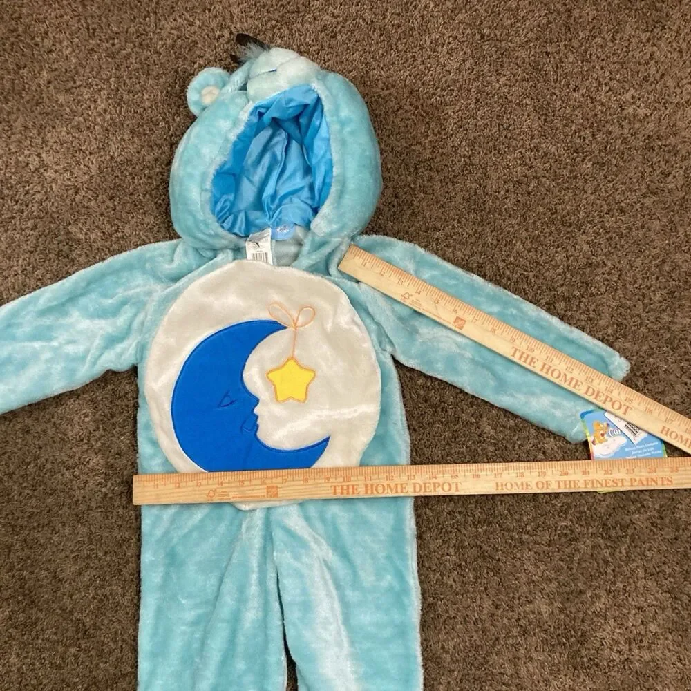 VTG Care Bears Moon Bedtime Bear Blue One Piece Costume Toddler Size 2T-4T